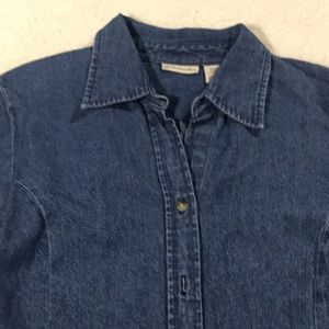 St. John’s Bay Lady’s denim jacket; size small.